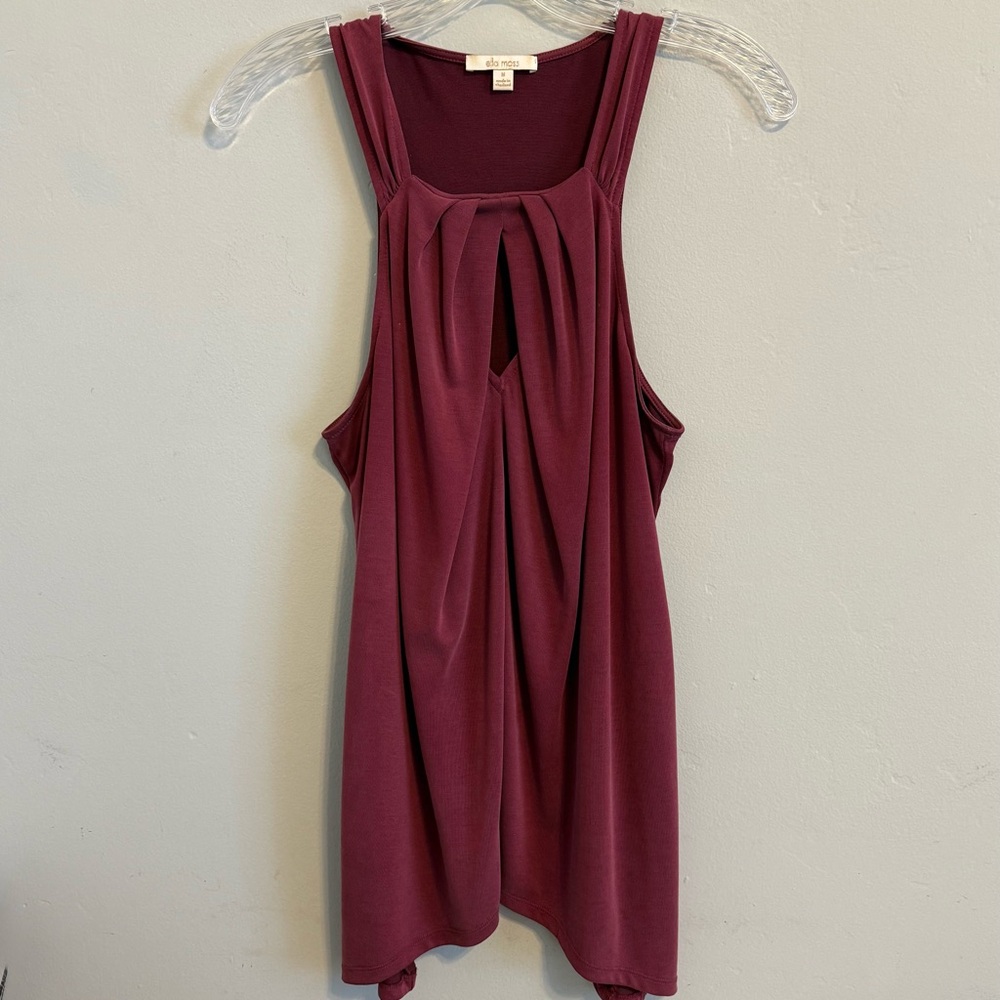 Ella Moss Deep Wine Red Sleeveless Blouse Size Medium